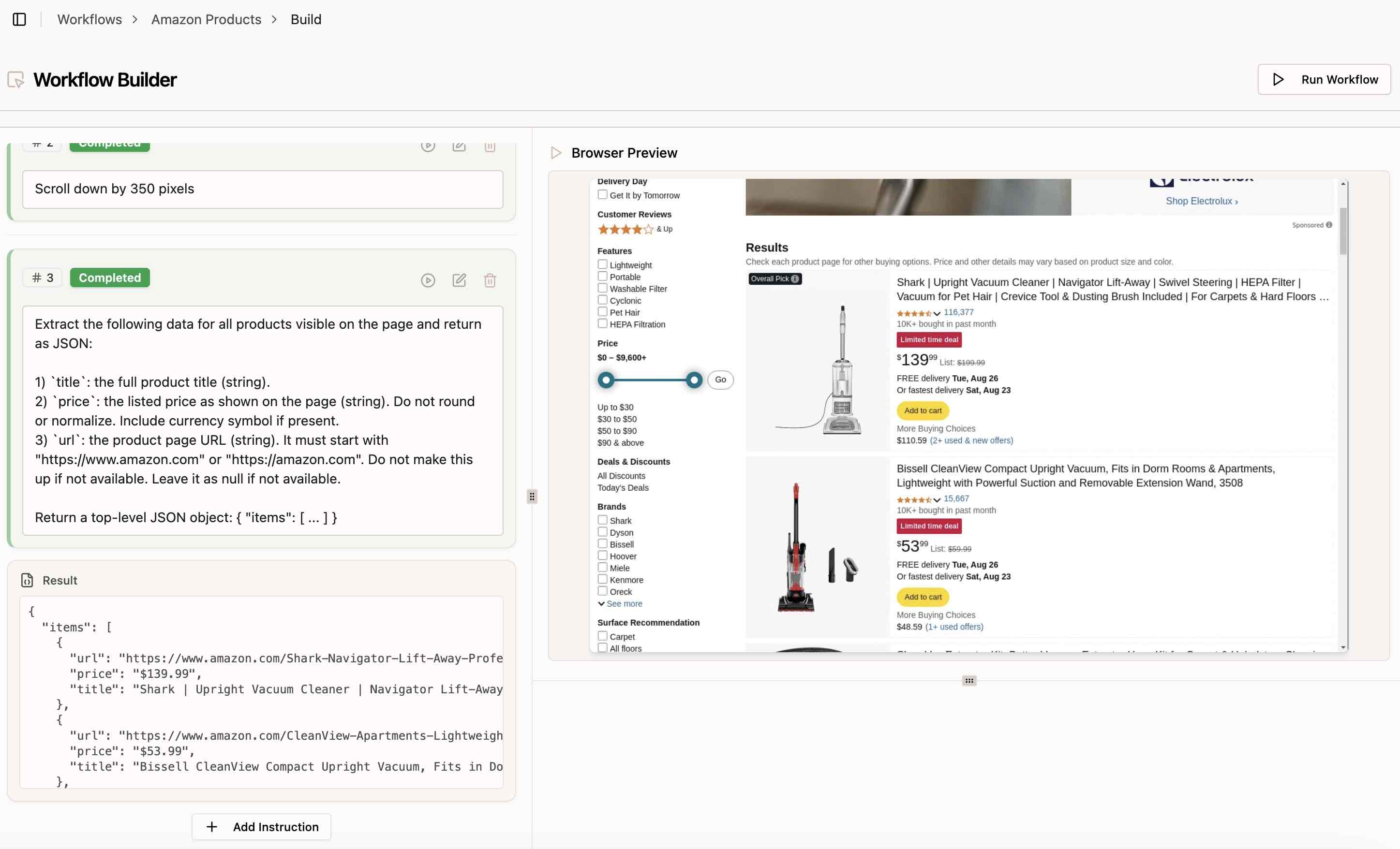 Step 5: Play the extraction instruction Playing the extraction instruction