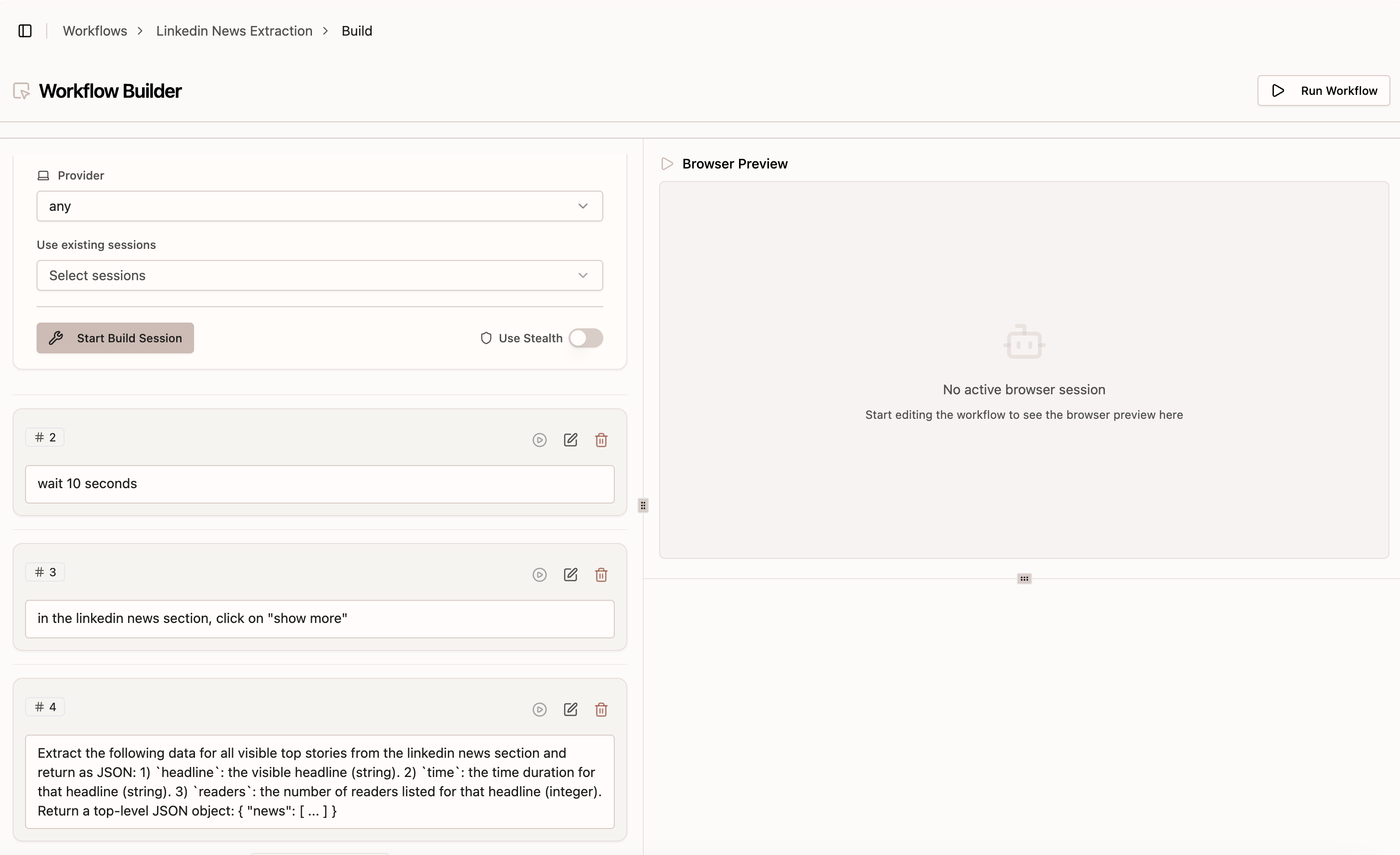 Extraction instructions